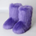 Women's Fur Boots – Fluffy Faux Fur Ankle