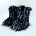 Women's Fur Boots – Fluffy Faux Fur Ankle
