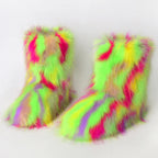 Women's Fur Boots – Fluffy Faux Fur Ankle