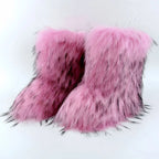 Women's Fur Boots – Fluffy Faux Fur Ankle
