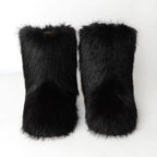 Women's Fur Boots – Fluffy Faux Fur Ankle