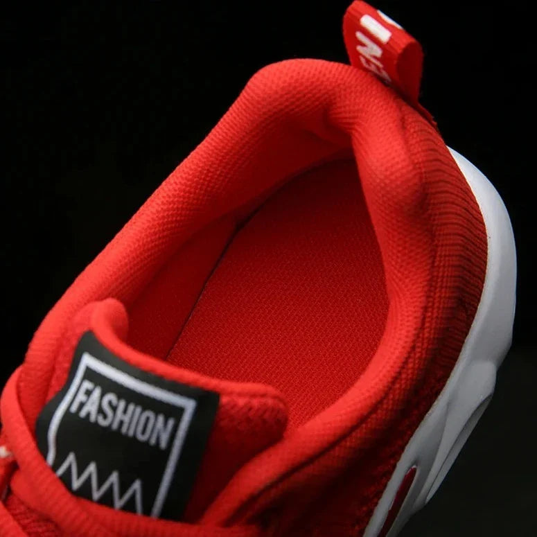 Womens Sneakers with Air Cushion Sole and Knit Upper