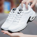 Womens Sneakers with Air Cushion Sole and Knit Upper