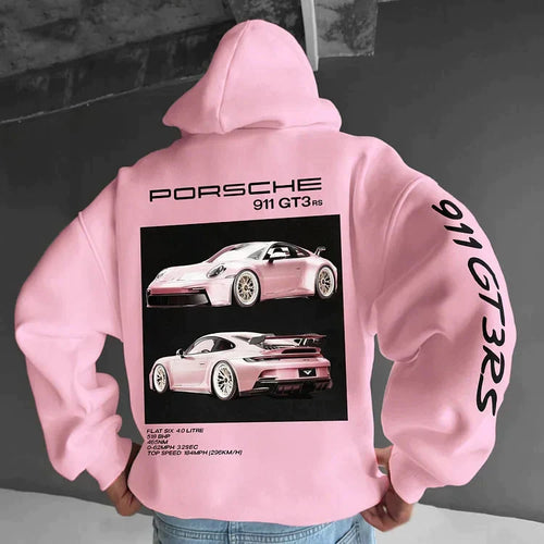 Unisex Porsche 911 GT3 RS Graphic Hoodie Motorsport Racing Pullover Casual Streetwear - Lolly 