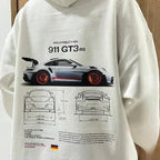 Unisex Porsche 911 GT3 RS Graphic Hoodie Pullover Car Enthusiast Streetwear - Lolly 