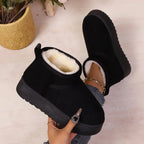 Winter Boots Ladies – Warm Snow Slip-On Platform Ankle - Lolly 