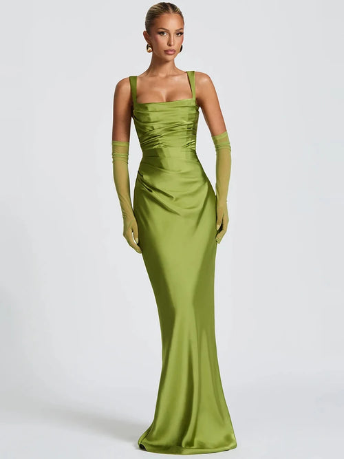 Women's Backless Halter Neck Lace Bodycon Maxi Dress Sleeveless Open Back Slim Fit Formal Evening Gala Party Date Night Wedding Guest – Valentina - Lolly 