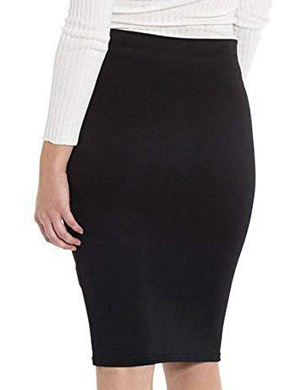 Women's Bandage Pencil Satin Skirt High Waist Bodycon Stretch Casual Formal Everyday Skirt – Molor - Lolly 