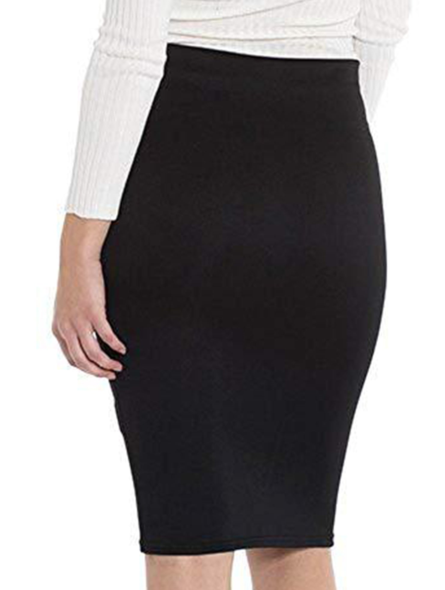 Women's Bandage Pencil Satin Skirt High Waist Bodycon Stretch Casual Formal Everyday Skirt – Molor - Lolly 