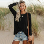 Women's Boho Casual Long Sleeve Shirt with Pocket Relaxed Fit Soft Everyday Street Style Top – Multicolor - Lolly 