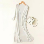 Women's Casual Relaxed Fit Long Cardigan Open Front Longline Lightweight Layering Elegant – Danielle - Lolly 