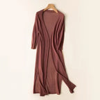 Women's Casual Relaxed Fit Long Cardigan Open Front Longline Lightweight Layering Elegant – Danielle - Lolly 