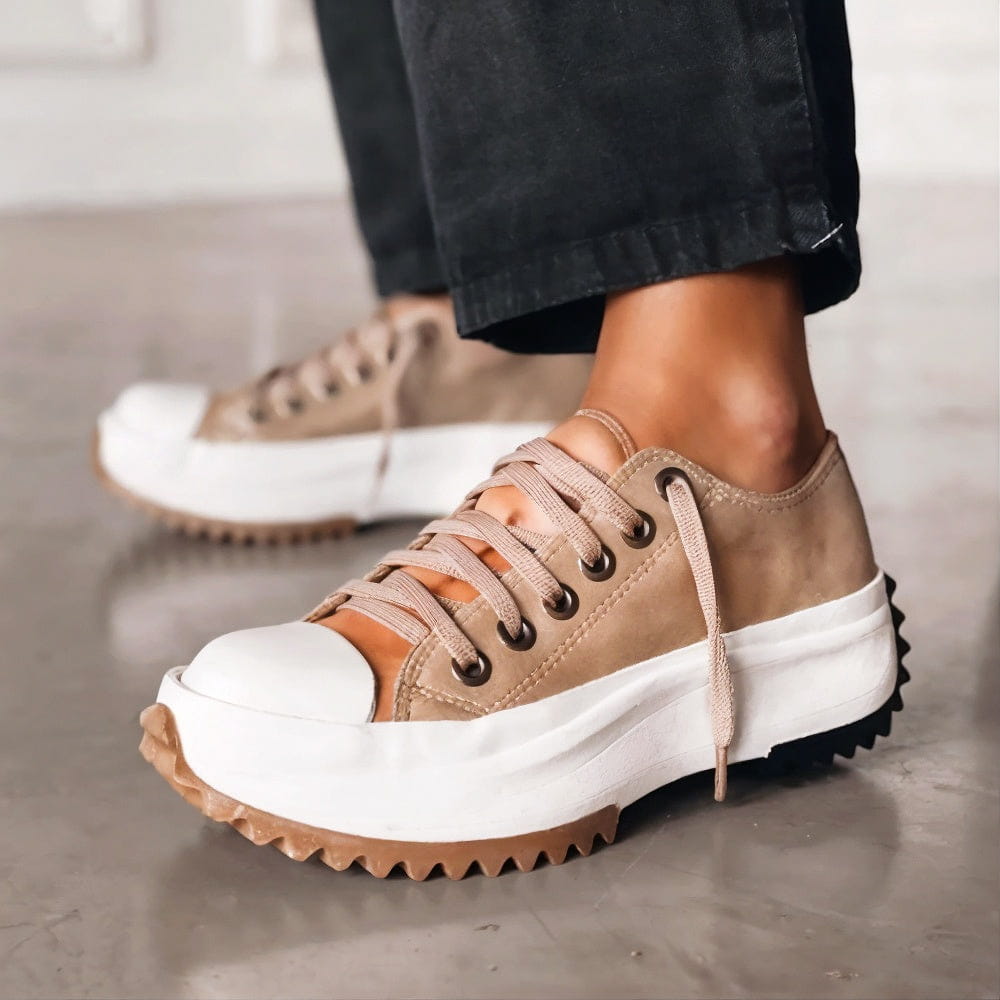 Women's Casual Sneakers Thick Platform Sole Lace-Up Lightweight Everyday Comfort – Dorothy - Lolly 