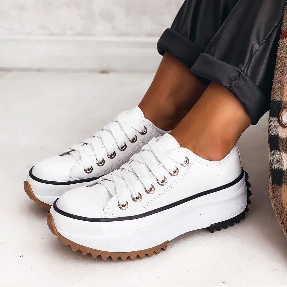 Women's Casual Sneakers Thick Platform Sole Lace-Up Lightweight Everyday Comfort – Dorothy - Lolly 