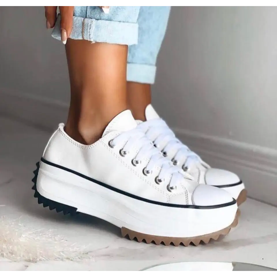 Women's Casual Sneakers Thick Platform Sole Lace-Up Lightweight Everyday Comfort – Dorothy - Lolly 