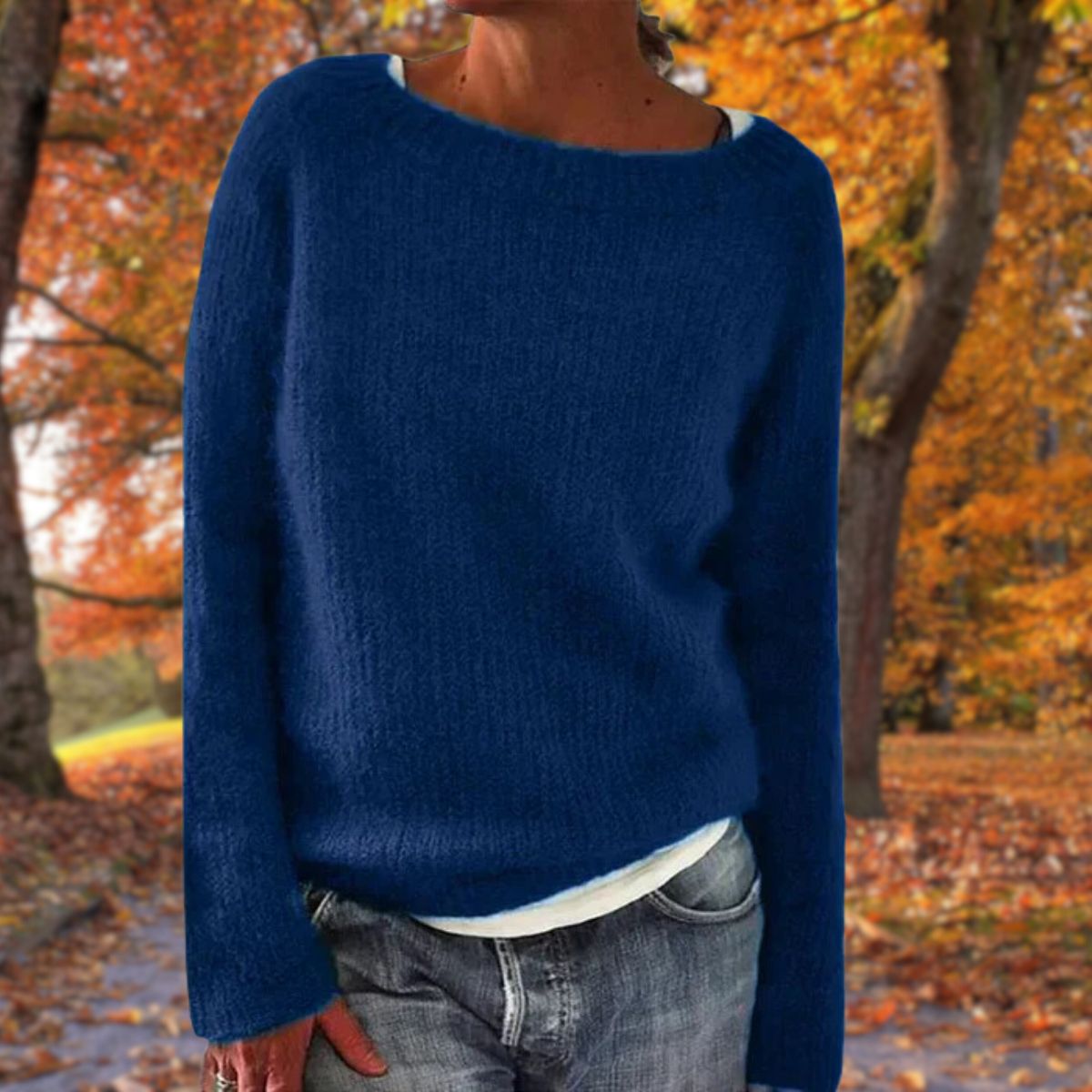 Women's Classic Merino Wool Sweater Soft Warm Relaxed Fit Timeless Casual Pullover Winter – Pleun - Lolly 