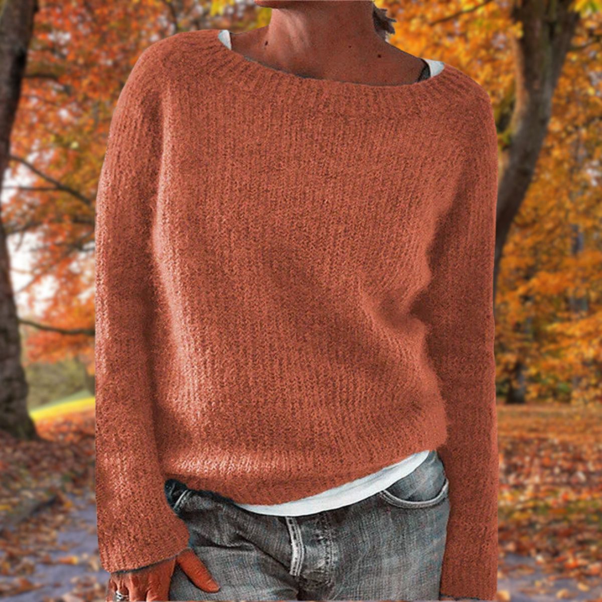 Women's Classic Merino Wool Sweater Soft Warm Relaxed Fit Timeless Casual Pullover Winter – Pleun - Lolly 