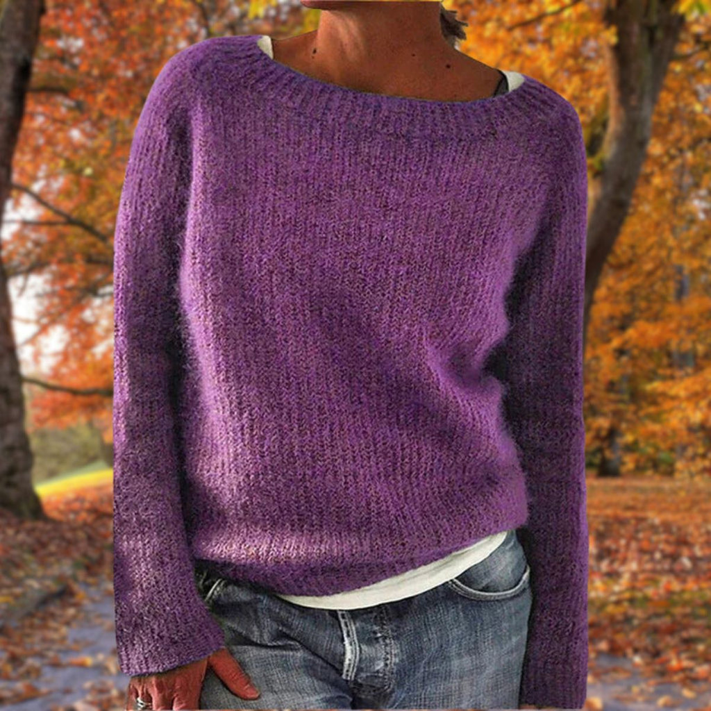 Women's Classic Merino Wool Sweater Soft Warm Relaxed Fit Timeless Casual Pullover Winter – Pleun - Lolly 