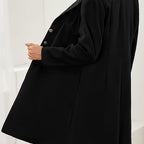 Women's Coat Notched Lapel Single-Breasted Mid-Thigh Length - Lolly 