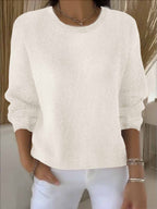 Women's Crewneck Knit Sweater Long Sleeve Pullover Casual Winter - Lolly 