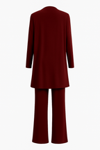 Women's Elegant 3-Piece Set Blazer Vest Wide-Leg Pants Lightweight Flattering Casual Chic – Pin - Lolly 