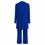 Women's Elegant 3-Piece Set Blazer Vest Wide-Leg Pants Lightweight Flattering Casual Chic – Pin - Lolly 