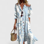 Women's Elegant Boho Floral Midi Summer Dress Bold Print Sleeveless Flowing Casual – Paula - Lolly 