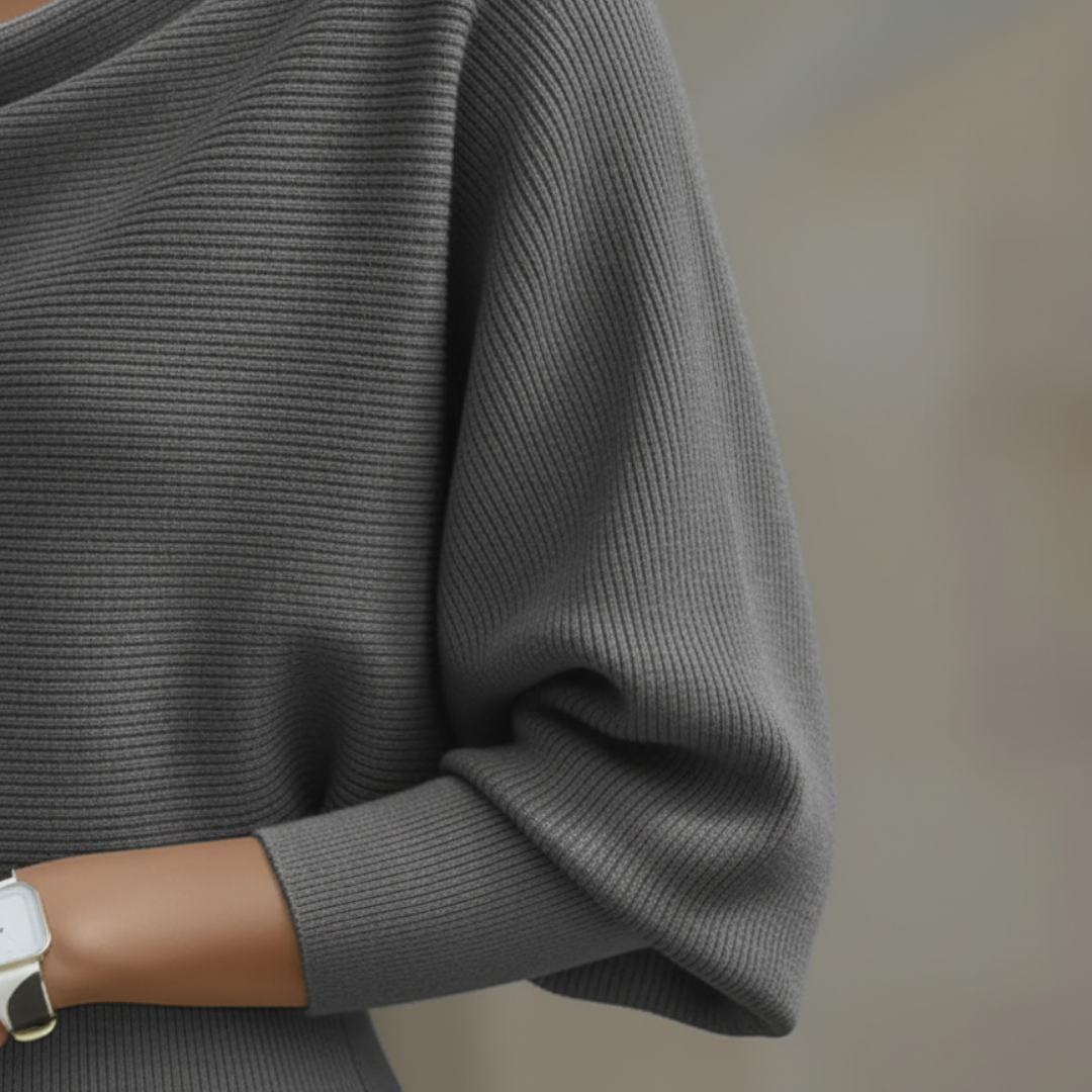 Women's Elegant Cowl Neck Midi Dress Long Sleeve Formal Work Office Cocktail Wedding Guest Bodycon – Grey Black Beige Blue - Lolly 