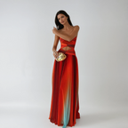 Women's Elegant Strapless Front Knot Long Dress Formal Prom Wedding Guest Gala Evening Sunset Dinner – Lucy - Lolly 