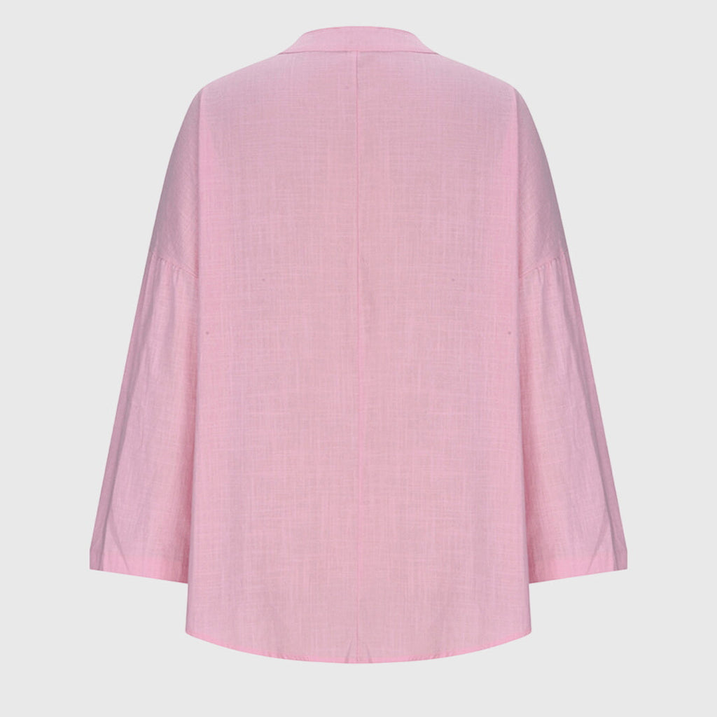 Women's Flowy Elegant Beach Shirt V-Neck Long Sleeve Relaxed Fit Casual Summer – Lenara - Lolly 