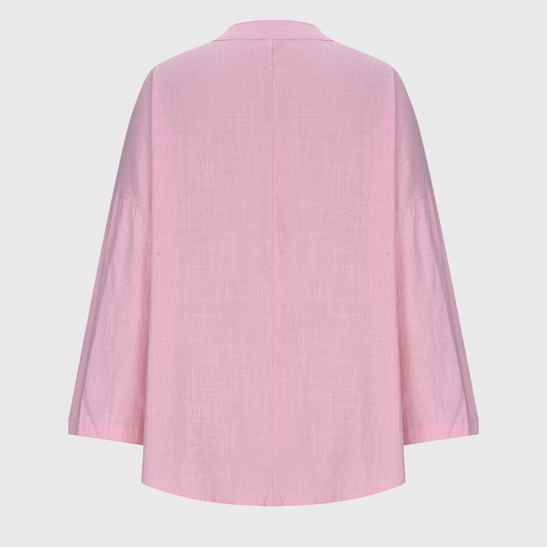 Women's Flowy Elegant Beach Shirt V-Neck Long Sleeve Relaxed Fit Casual Summer – Lenara - Lolly 