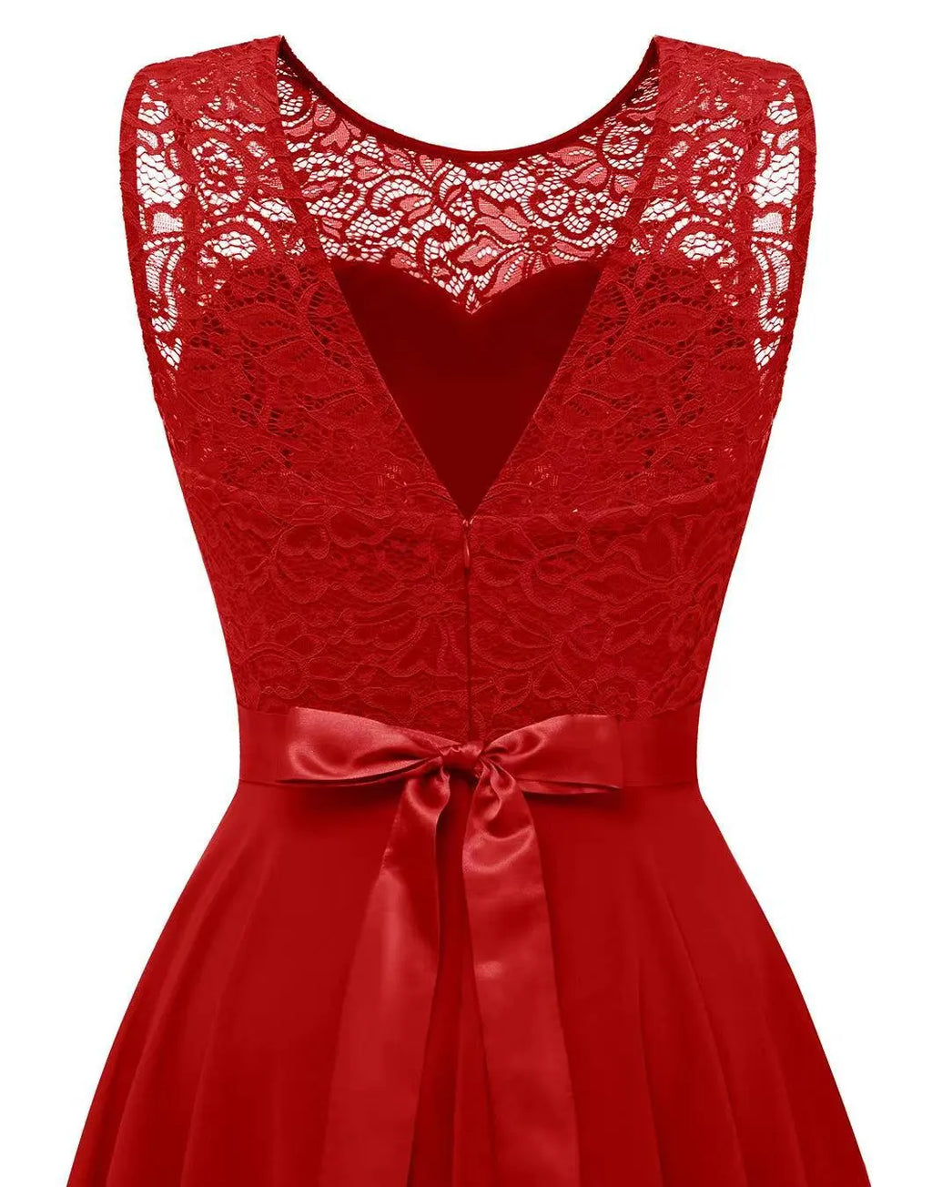 Women's Formal Dress Hi-Low Midi Wedding Guest Sleeveless Fluid Elegant Party Gown - Lolly 