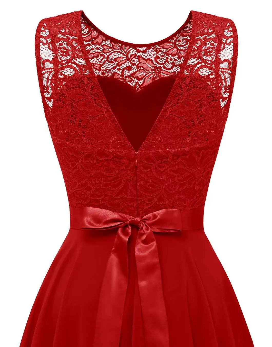 Women's Formal Dress Hi-Low Midi Wedding Guest Sleeveless Fluid Elegant Party Gown - Lolly 