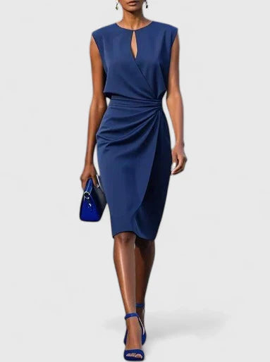 Women's Formal Mini Dress Sophisticated Elegant Wrap Flattering Cut Versatile – Lisandrah - Lolly 