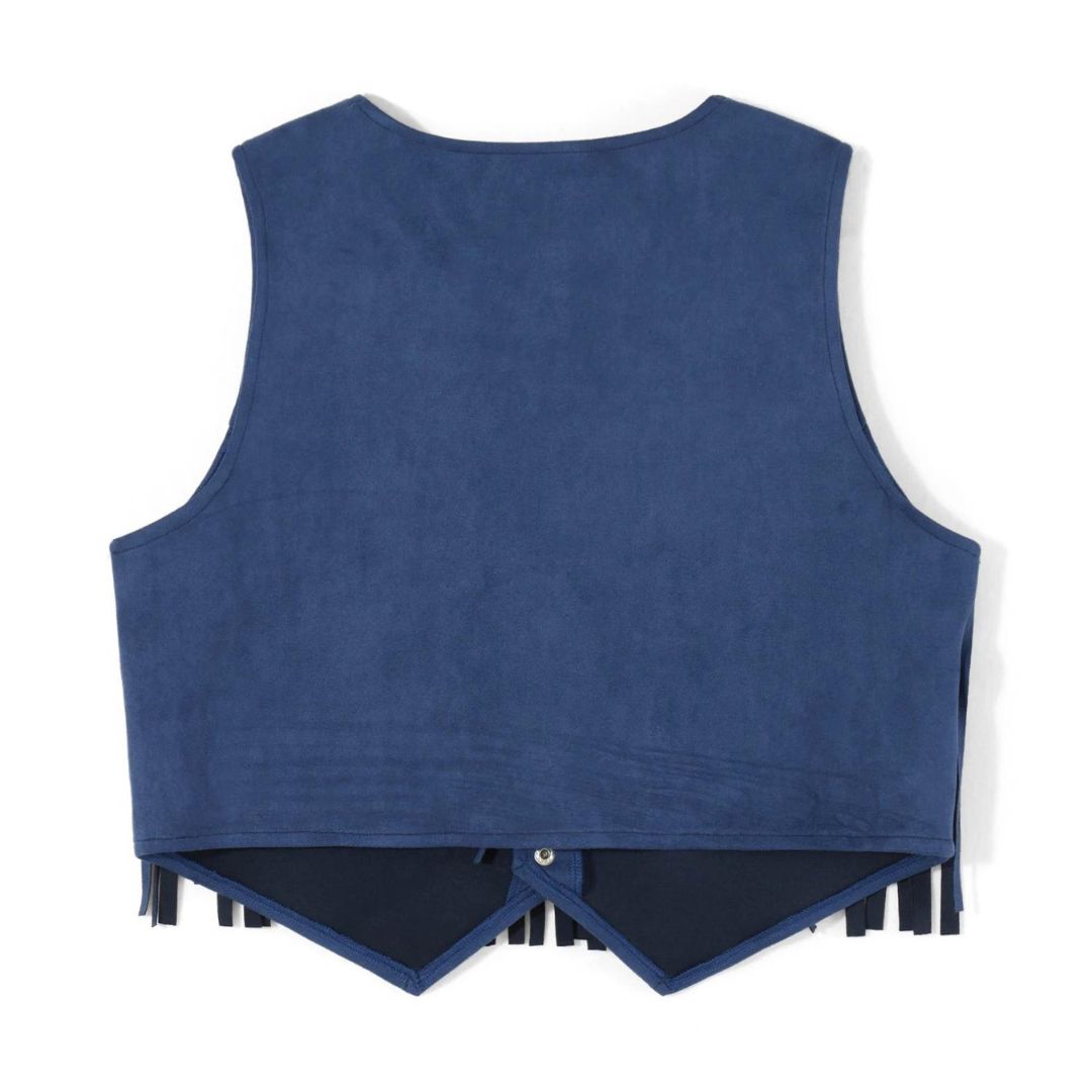 Women's Fringe Suede Vest Boho Western Country Festival Sleeveless Jacket - Lolly 