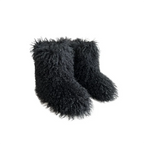 Women's Fur Boots – Fluffy Mid-Calf Slip-On - Lolly 
