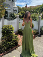 Women's Halter Pleated Long Dress Wedding Guest Summer Formal Graduation Party Travel – Lily - Lolly 
