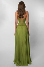 Women's Halter Pleated Long Dress Wedding Guest Summer Formal Graduation Party Travel – Lily - Lolly 