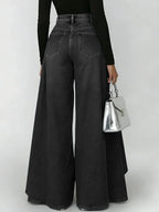 Women's High-Waisted Wide Leg Jeans Loose Casual Everyday Streetwear Fashion Palazzo Denim Pants Flare – Maverick - Lolly 