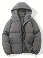 Women's Hooded Puffer Jacket Oversized Winter Coat Quilted Zip-Up Warm - Lolly 