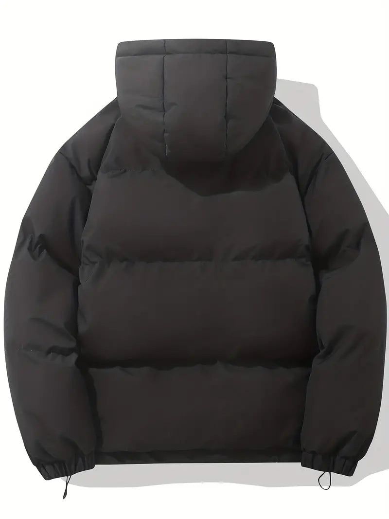 Women's Hooded Puffer Jacket Oversized Winter Coat Quilted Zip-Up Warm - Lolly 