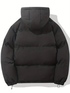 Women's Hooded Puffer Jacket Quilted Winter Coat Zip-Up Warm Outerwear - Lolly 