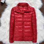 Women's Lightweight Puffer Jacket Hooded Packable Winter Quilted Coat - Lolly 