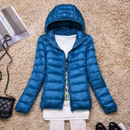 Women's Lightweight Puffer Jacket Hooded Packable Winter Quilted Coat - Lolly 