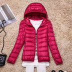 Women's Lightweight Puffer Jacket Hooded Packable Winter Quilted Coat - Lolly 
