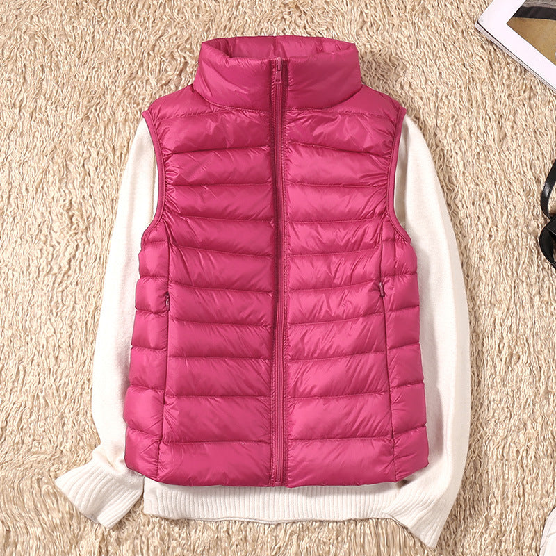 Women's Lightweight Puffer Vest Sleeveless Down Jacket Winter Warm Zip-Up - Lolly 