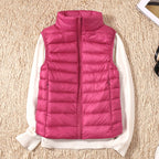 Women's Lightweight Puffer Vest Sleeveless Down Jacket Winter Warm Zip-Up - Lolly 
