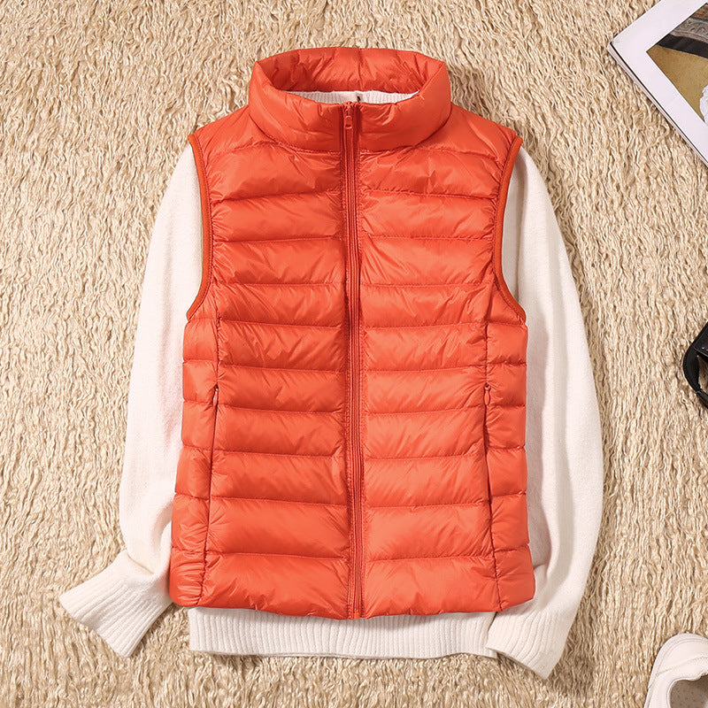 Women's Lightweight Puffer Vest Sleeveless Down Jacket Winter Warm Zip-Up - Lolly 