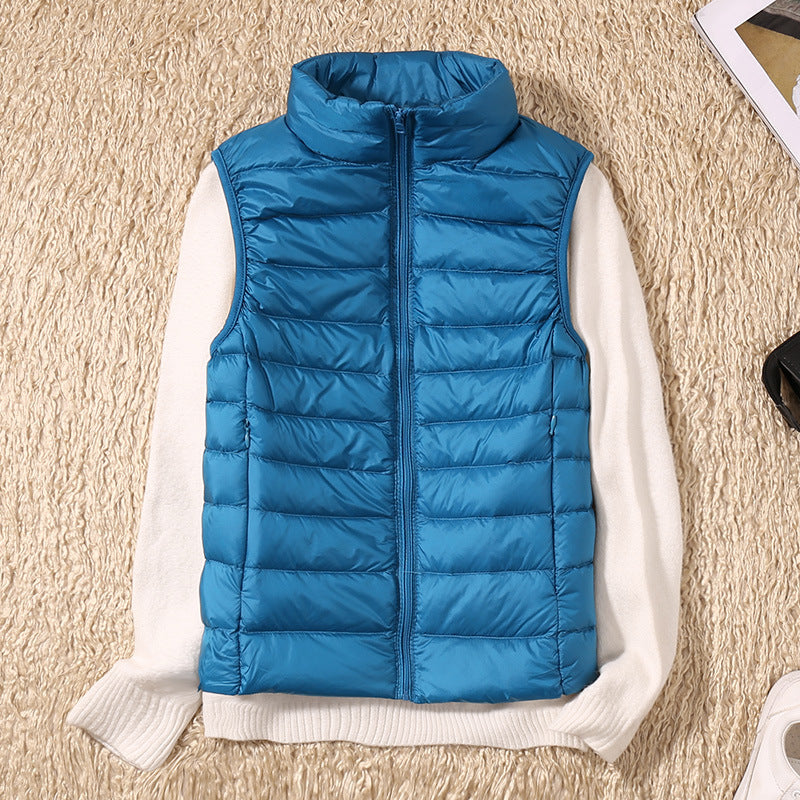 Women's Lightweight Puffer Vest Sleeveless Down Jacket Winter Warm Zip-Up - Lolly 