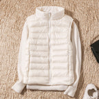 Women's Lightweight Puffer Vest Sleeveless Down Jacket Winter Warm Zip-Up - Lolly 